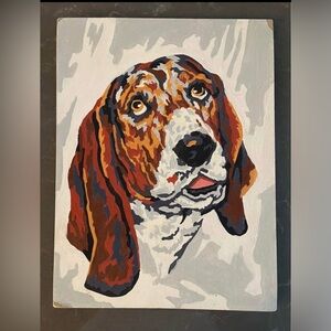 Vintage Paint-by-Number Dog Painting